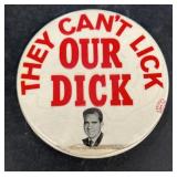 Richard Nixon campaign button they can't lick o