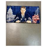 President Kennedy tapestry 2' x 2 1/2'