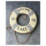 Welcome to the lake life preserver decoration