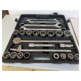 Jumbo wrench and socket set