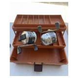 Tacklebox and Zebco fishing reels