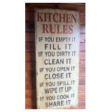 Kitchen rules sign