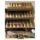 Fishing tackle box and content