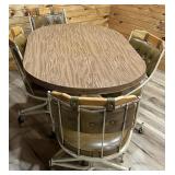 Table w/ barrel back chairs