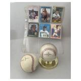 Barry Jones autographed baseballs, and baseball