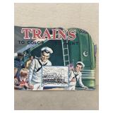 Trains to color to paint book
