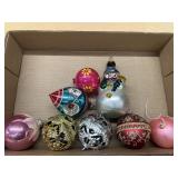 Snowman and other Christmas ornaments