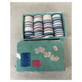 Miniature antique poker chips
