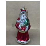 Glass Santa Claus Christmas ornament
