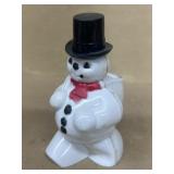 Snowman container vintage Christmas