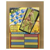 Gaming punchboard vintage unpunished