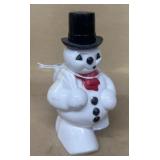 Snowman plastic container vintage Christmas