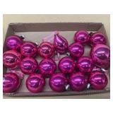 Pink glass Christmas ornaments