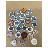 Obsolete antique poker chips