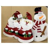 Felt Santa Claus and snowman Christmas decor
