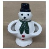 Vintage Christmas snowman ceramic