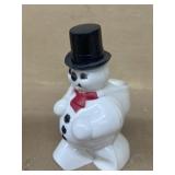 Snowman vintage Christmas container