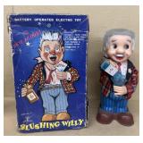 Battery operated, blushing Willy