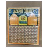Jackpot Charley vintage punchboard unpunished