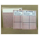 Vintage gambling punch boards, unpunished no