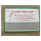 Candy special punchboard vintage unpunished