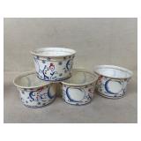 Vintage Christmas wax snowman ice cream cups