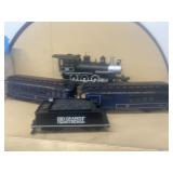 G scale, train engine and Philadelphia car
