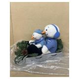 Snowman decorations sled