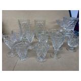 Crystal glasses large lot