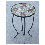 Glass top plant stand