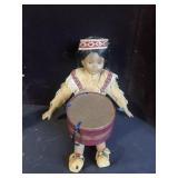 Porcelain Indian doll with drum
