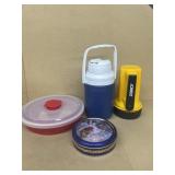 Water container, flashlight in microwave p