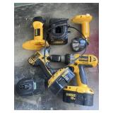DeWalt drills, flashlight