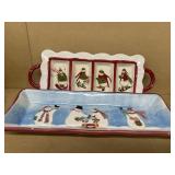 Christmas snowman trays