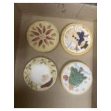 Christmas coasters and candy cane legs