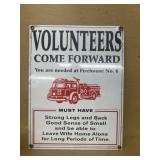 Volunteers come forward firehouse sign