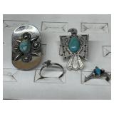 Turquoise blue stone rings