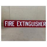 Fire extinguisher metal sign