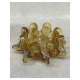 Unique Amber glass ashtray