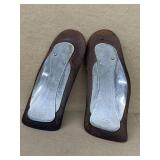 Leather, Dr. Scholls vintage metal inserts