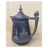 Cameo Early silver plated double wall coffee pot