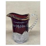 Star HDWE Company, compliments souvenir creamer