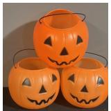 (3) blow mold pumpkins