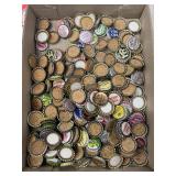 Vintage bottle caps with cork