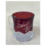 1906 flash glass cranberry Edith