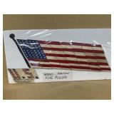 Patriotic instructor wooden flag puzzle