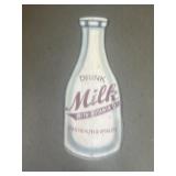 Drink milk, metal sign 2 1/2