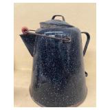 Enamel blue coffee pot
