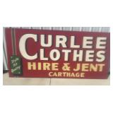 CURLEE clothes, Hire & Jent. Carthage, TN Sign