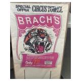 BRACHS circus towel cardboard advertiser